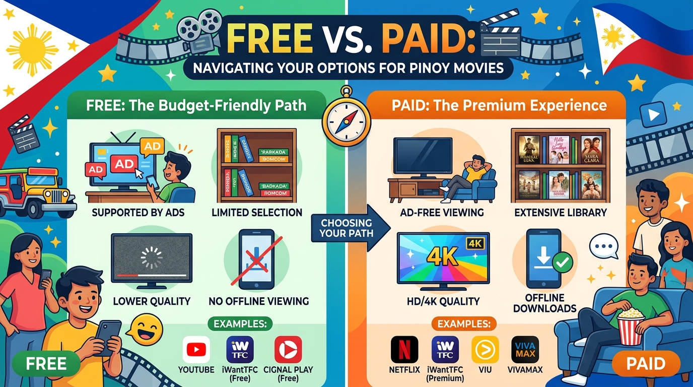 Top Legal Pinoy Movie Streaming Sites and Platforms